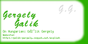 gergely galik business card